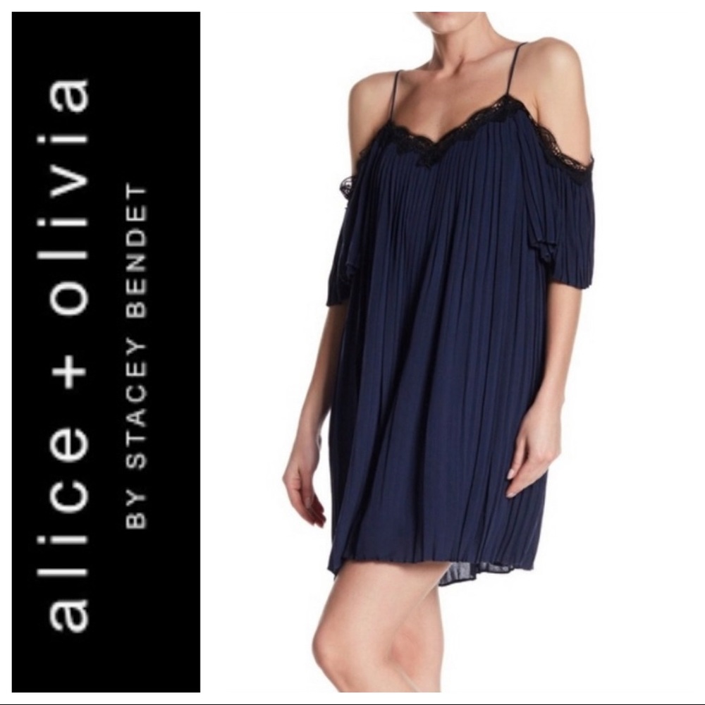 Alice & Olivia Mimi Cold Shoulder Mini Dress